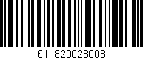 Código de barras (EAN, GTIN, SKU, ISBN): '611820028008'