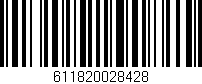Código de barras (EAN, GTIN, SKU, ISBN): '611820028428'