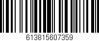 Código de barras (EAN, GTIN, SKU, ISBN): '613815607359'