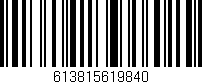 Código de barras (EAN, GTIN, SKU, ISBN): '613815619840'