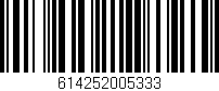 Código de barras (EAN, GTIN, SKU, ISBN): '614252005333'