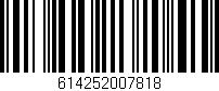 Código de barras (EAN, GTIN, SKU, ISBN): '614252007818'
