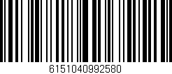 Código de barras (EAN, GTIN, SKU, ISBN): '6151040992580'
