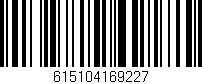 Código de barras (EAN, GTIN, SKU, ISBN): '615104169227'