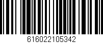 Código de barras (EAN, GTIN, SKU, ISBN): '616022105342'