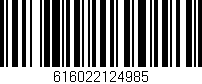 Código de barras (EAN, GTIN, SKU, ISBN): '616022124985'