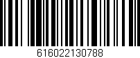 Código de barras (EAN, GTIN, SKU, ISBN): '616022130788'