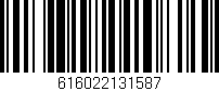 Código de barras (EAN, GTIN, SKU, ISBN): '616022131587'