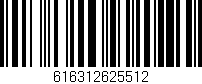 Código de barras (EAN, GTIN, SKU, ISBN): '616312625512'