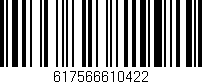Código de barras (EAN, GTIN, SKU, ISBN): '617566610422'