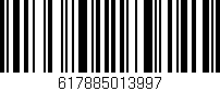 Código de barras (EAN, GTIN, SKU, ISBN): '617885013997'