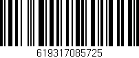 Código de barras (EAN, GTIN, SKU, ISBN): '619317085725'