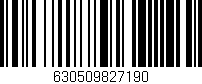 Código de barras (EAN, GTIN, SKU, ISBN): '630509827190'
