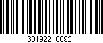 Código de barras (EAN, GTIN, SKU, ISBN): '631922100921'