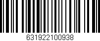 Código de barras (EAN, GTIN, SKU, ISBN): '631922100938'