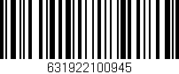 Código de barras (EAN, GTIN, SKU, ISBN): '631922100945'