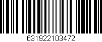 Código de barras (EAN, GTIN, SKU, ISBN): '631922103472'