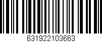 Código de barras (EAN, GTIN, SKU, ISBN): '631922103663'