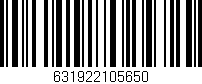 Código de barras (EAN, GTIN, SKU, ISBN): '631922105650'