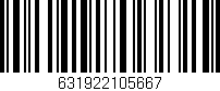 Código de barras (EAN, GTIN, SKU, ISBN): '631922105667'