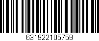 Código de barras (EAN, GTIN, SKU, ISBN): '631922105759'