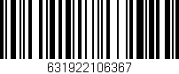 Código de barras (EAN, GTIN, SKU, ISBN): '631922106367'