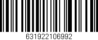 Código de barras (EAN, GTIN, SKU, ISBN): '631922106992'