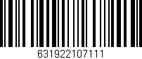 Código de barras (EAN, GTIN, SKU, ISBN): '631922107111'
