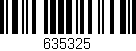 Código de barras (EAN, GTIN, SKU, ISBN): '635325'