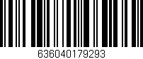 Código de barras (EAN, GTIN, SKU, ISBN): '636040179293'