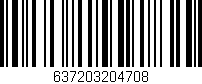Código de barras (EAN, GTIN, SKU, ISBN): '637203204708'