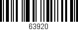Código de barras (EAN, GTIN, SKU, ISBN): '63920'