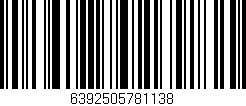 Código de barras (EAN, GTIN, SKU, ISBN): '6392505781138'