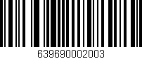Código de barras (EAN, GTIN, SKU, ISBN): '639690002003'