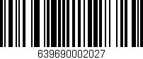 Código de barras (EAN, GTIN, SKU, ISBN): '639690002027'