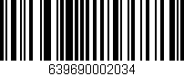 Código de barras (EAN, GTIN, SKU, ISBN): '639690002034'