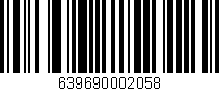 Código de barras (EAN, GTIN, SKU, ISBN): '639690002058'