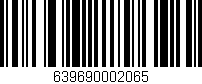 Código de barras (EAN, GTIN, SKU, ISBN): '639690002065'