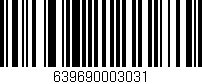 Código de barras (EAN, GTIN, SKU, ISBN): '639690003031'