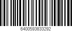 Código de barras (EAN, GTIN, SKU, ISBN): '6400593833292'
