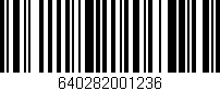 Código de barras (EAN, GTIN, SKU, ISBN): '640282001236'