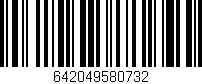 Código de barras (EAN, GTIN, SKU, ISBN): '642049580732'