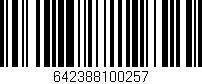 Código de barras (EAN, GTIN, SKU, ISBN): '642388100257'