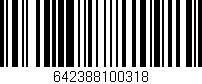 Código de barras (EAN, GTIN, SKU, ISBN): '642388100318'