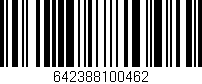 Código de barras (EAN, GTIN, SKU, ISBN): '642388100462'