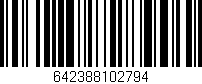 Código de barras (EAN, GTIN, SKU, ISBN): '642388102794'