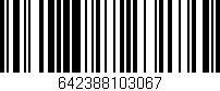 Código de barras (EAN, GTIN, SKU, ISBN): '642388103067'