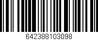 Código de barras (EAN, GTIN, SKU, ISBN): '642388103098'