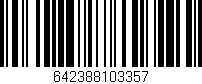 Código de barras (EAN, GTIN, SKU, ISBN): '642388103357'