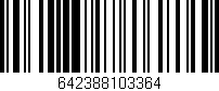 Código de barras (EAN, GTIN, SKU, ISBN): '642388103364'